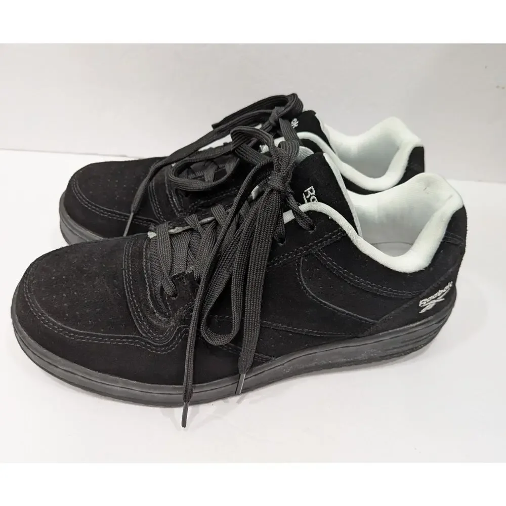 Reebok Soyay Mens 8.5 Wide Womens 10.5 Steel Toe Skate Work Shoes Black RB1910